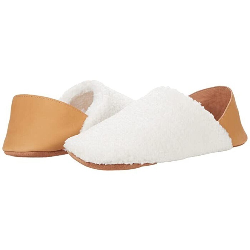 Soludos Kingston Cozy Slippers Women's US 9 White Faux Fur Slip-On JOBB1969